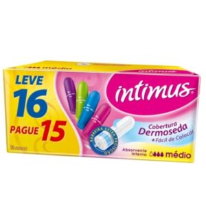 Absorvente Interno Intimus Médio Com 16 Unidades Leve 16 Pague 15