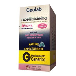 Acetilcisteína 20mg/ml Xarope Com 120ml Geolab Genéricos