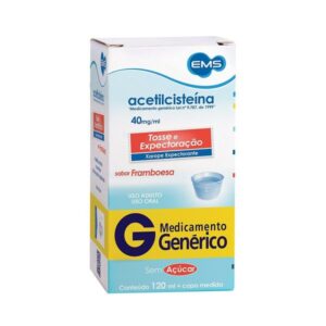 Acetilcisteína 40mg/ml Xarope Com 120ml Ems Genéricos
