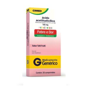 Ácido Acetilsalicílico 100mg Com 30 Comprimidos Cimed Genéricos
