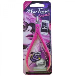 Alicate de Cuticula Merheje Basic Rosa Com 1 Unidade