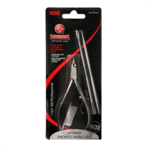 15361835602-7891060996708.jpg Alicate para Cuticula Mundial Profissional Inox 778E + Empurrador Inox Unidade