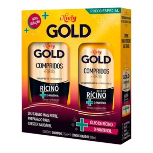 15361835759-7896000726407.jpg Kit Niely Gold Compridos e Fortes Shampoo 300ml + Condicionador 200ml