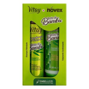 15361835840-7896013552185.jpg Kit Vitay Novex Broto de Bambu Shampoo 300ml + Condicionador 300ml