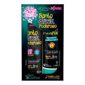 15361835852-7896013562252.jpg Kit Vitay Novex Meus Cachos Santo Black Shampoo 300ml + Condicionador 300ml