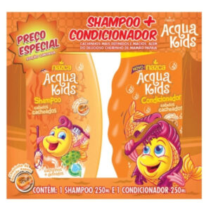 Kit Acqua Kids Cabelos Cacheados Shampoo 250ml + Condicionador 250ml