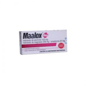 Maalox Plus Cereja Com 30 Comprimidos Mastigáveis Sanofi Aventis