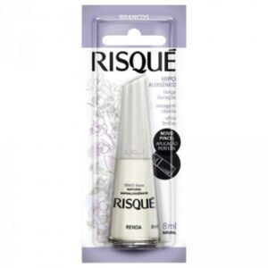 Esmalte Risque Branco Natural Novo Renda Com 8ml