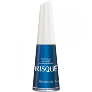 Esmalte Risque Metálico AzulCrination Com 8ml