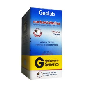 Carbocisteína 50mg/ml Xarope Com 100ml Geolab Genéricos