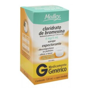 Cloridrato de Bromexina 0,8mg/ml Xarope Com 120ml Sanofi Medley Genéricos
