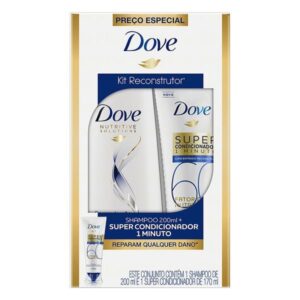 kit Dove Nutrição Fator 60 Shampoo 200ml + Condicionador 170ml