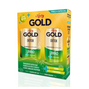 15361837192-7899706190923.jpg Kit Niely Gold Detox Argila Shampoo 300ml + Condicionador 200ml
