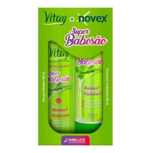 Kit Shampoo e Condicionador Vitay + Novex Super Babosão Com 300ml