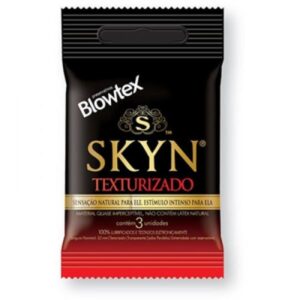 Preservativo Blowtex Skyn Texturizado Com 3 Unidades