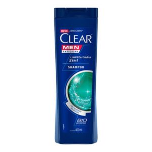 Shampoo Clear Men Anticaspa Limpeza Diária 2 em 1 Com 400ml