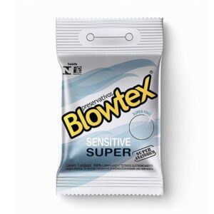 Preservativo Blowtex Sensitive Extra Fino Com 3 Unidades
