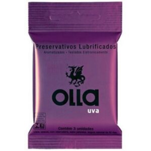 Preservativo Olla Uva Com 3 Unidades