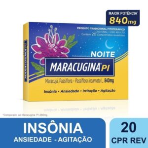 15361838511-7d6903577891b0e4e5eba172cbd1ccd4.jpg Maracugina PI 840mg Noite Com 20 Comprimidos Hypera