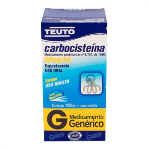 Carbocisteína 50mg/ml Xarope Com 100ml Teuto Genéricos
