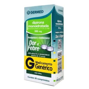 15361838830-7896004756622.jpg Dipirona Sódica 500mg Com 30 Comprimidos Germed Genéricos