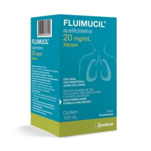 Fluimucil 20mg/ml Xarope Framboesa Com 120ml Zambon