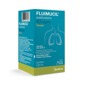 Fluimucil 40mg/ml Xarope Morango Com Romã Com 120ml Zambon