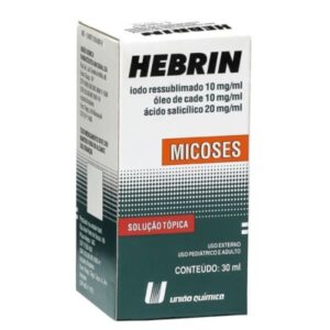 Hebrin Solução Dermatológica Com 30ml Uniao Quimica