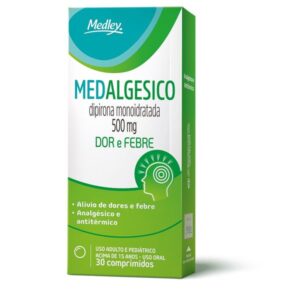Medalgésico 500mg Com 30 Comprimidos Sanofi Medley