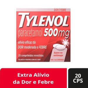 15361839083-ec4e69150e873a30290b56a18306fa60-1.jpg Tylenol 500mg Com 20 Comprimidos Janssen-Cilag