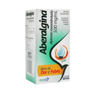 Aberalgina Dipirona Sódica 500mg/ml Gotas Com 20ml Airela