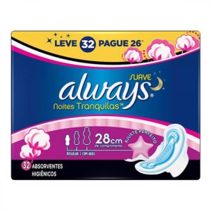 Absorvente Always Noite Suave Com Abas Com 32 Unidades
