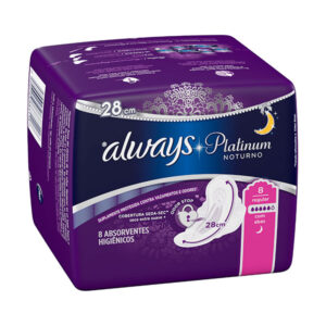 Absorvente Always Platinum Noite Com Abas Com 8 Unidades