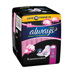 Absorvente Always Proteção Total Noturno Suave Com Abas Leve 16 Pague 14 Unidades