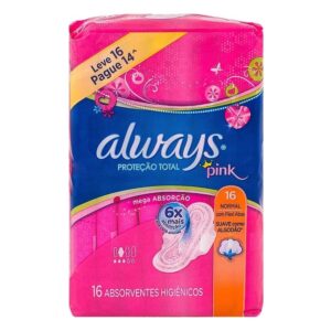 Absorvente Always Proteção Total Suave Com Abas Leve 16 Pague 14 Unidades