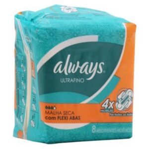 Absorvente Always Proteção Total Ultra Com Abas Com 8 Unidades