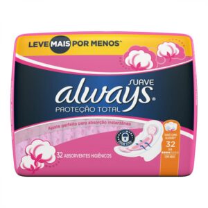 Absorvente Always Suave Com Abas Com 32 Unidades