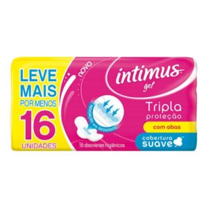 15363709384-7896007540655.jpg Absorvente Intimus Gel Normal Suave Jumbo Com Abas Com 16 Unidades