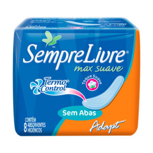 Absorvente Sempre Livre Adapt Suave Sem Abas Com 8 Unidades