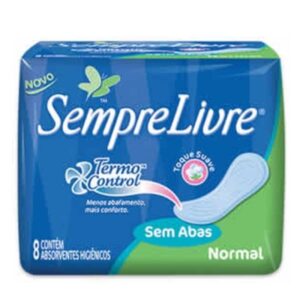Absorvente Sempre Livre Especial Seca Sem Abas Com 8 Unidades