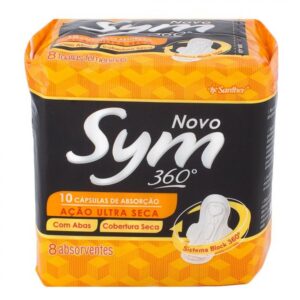 Absorvente Sym Total Protect Seca Com Abas Com 8 Unidades