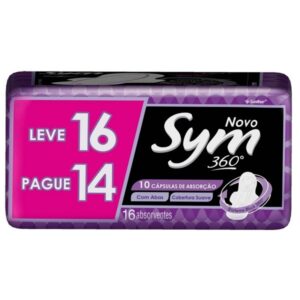 Absorvente Sym Total Protect Suave Com Abas Leve 16 Pague 14 Unidades