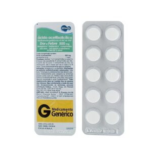 Acido Acetilsalicilico 500mg Com 200 Comprimidos Ems Genéricos