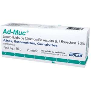 Ad-Muc 100mg/g Pomada Bucal Com 10g Biolab