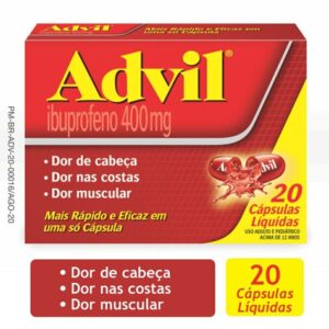 Advil 400mg Com 20 Cápsulas Mole Glaxosmithkline