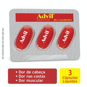 Advil 400mg Com 3 Cápsulas Gelatinosas Glaxosmithkline