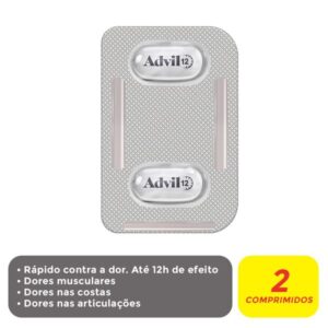 Advil 600mg 12 Horas Com 2 Comprimidos Glaxosmithkline