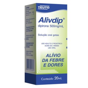 Alivdip 500mg/mL Solução Oral Gotas Com 20ml Teuto
