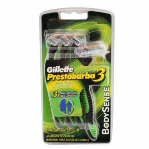 Aparelho de Barbear Gillette Prestobarba3 Body Sense Com 4 Unidades
