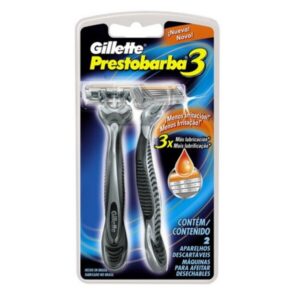 Aparelho de Barbear Gillette Prestobarba3 Comfortgel Com 2 Unidades